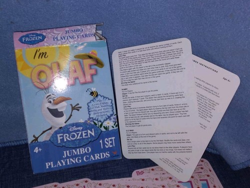 Disney Frozen Olaf Jumbo Playing Cards Snowman NIOB Crazy 8s Go Fish Rummy - Picture 4 of 9