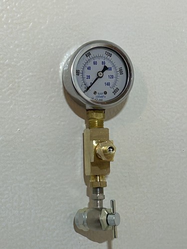 2000 PSI SHOCK NITROGEN GAUGE & FILL TOOL FOR SCHRADER VALVE SHOCKS STRUTS - Bild 1 von 3