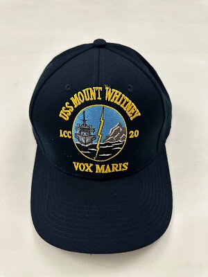 The Corps Navy USS Mount Whitney LCC 20 Vox Maris Logo Baseball Cap Hat One Size