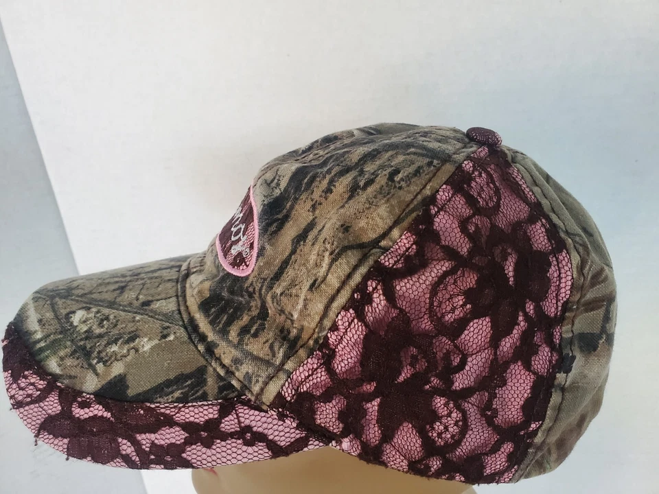 Camuflaje Damas Sombrero Caza Paramount Exterior Gorra Rosa Encaje Camuflaje Ajustable Foto 4 de 4