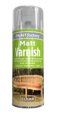 Matt Varnish Spray Paint Clear Surfaces like Wood Metal & Concrete 400ml