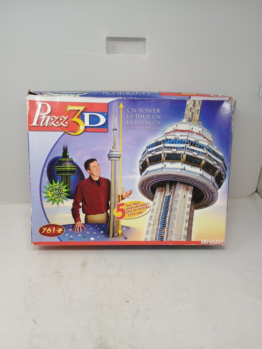 Wrebbit Puzz 3d Puzzle CN Tower Toronto Canada 761 Pcs 5 FT