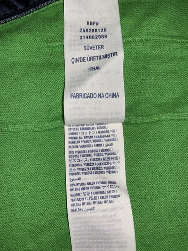 Abercrombie Kids Sweater Cardigan Girls XL Kelly Green Comfort Youth Blue Moose - Picture 9 of 12