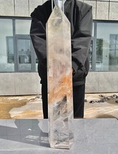 23LB Natural Clear Quartz Crystal Point Wand Healing Stone Obelisk Rock Reiki
