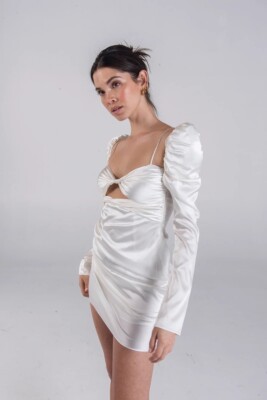 open lace back dress Come and Get It White Party Dress - 14