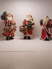 3 Vintage Santa Clause/ Holding Toys Bags/ Great Addition To Your Collection C11