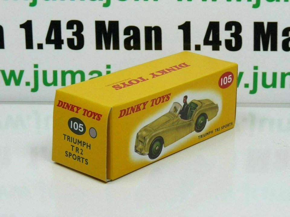DT50 Voiture réédition DINKY TOYS atlas : 105 TRIUMPH TR2 sports grise UK - Photo 4/4