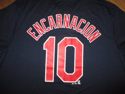 Camiseta de rendimiento Cleveland Indians Edwin Encarnación #10 adulto XL - Imagen 4 de 4