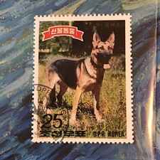 GERMAN SHEPHERD DOG STAMP DOGS COLLECTIBLE DOG24