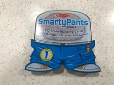 Melissa Doug Smarty Pants Card Set Grade 1 Genius Brain-Building Puzzle Game B9