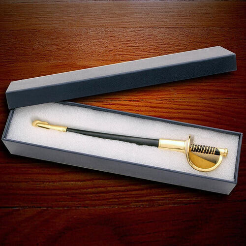 Historical Miniature Navy CPO Cutlass Letter Opener Finished in real 24K Gold - Afbeelding 1 van 2