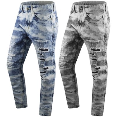 acid wash ripped jeans mens
