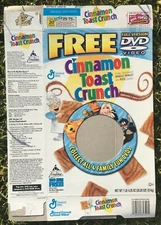 GENERAL MILLS-CINNAMON TOAST CRUNCH-MUPPETS DVD OFFER-EMPTY CEREAL BOX