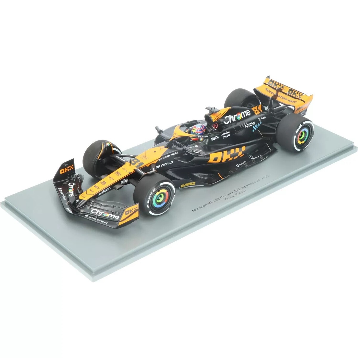 Spark McLAREN F1 MCL60 3rd JAPAN GP 2023 PIASTRI #81 with Spark McLAREN F1 MCL60 3rd JAPAN GP 2023 PIASTRI #81 with