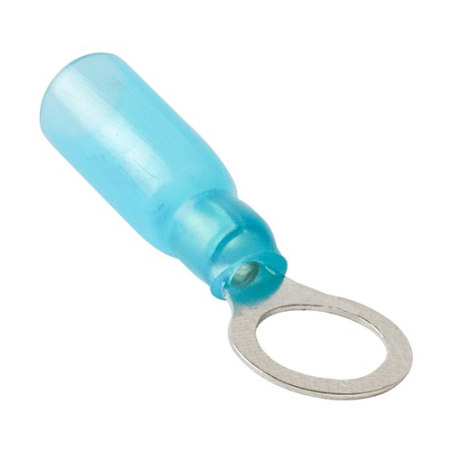 25pcs Blue 5/16" Ring Heat shrink Electrical connector crimp terminals 16-14AWG - Picture 3 of 4