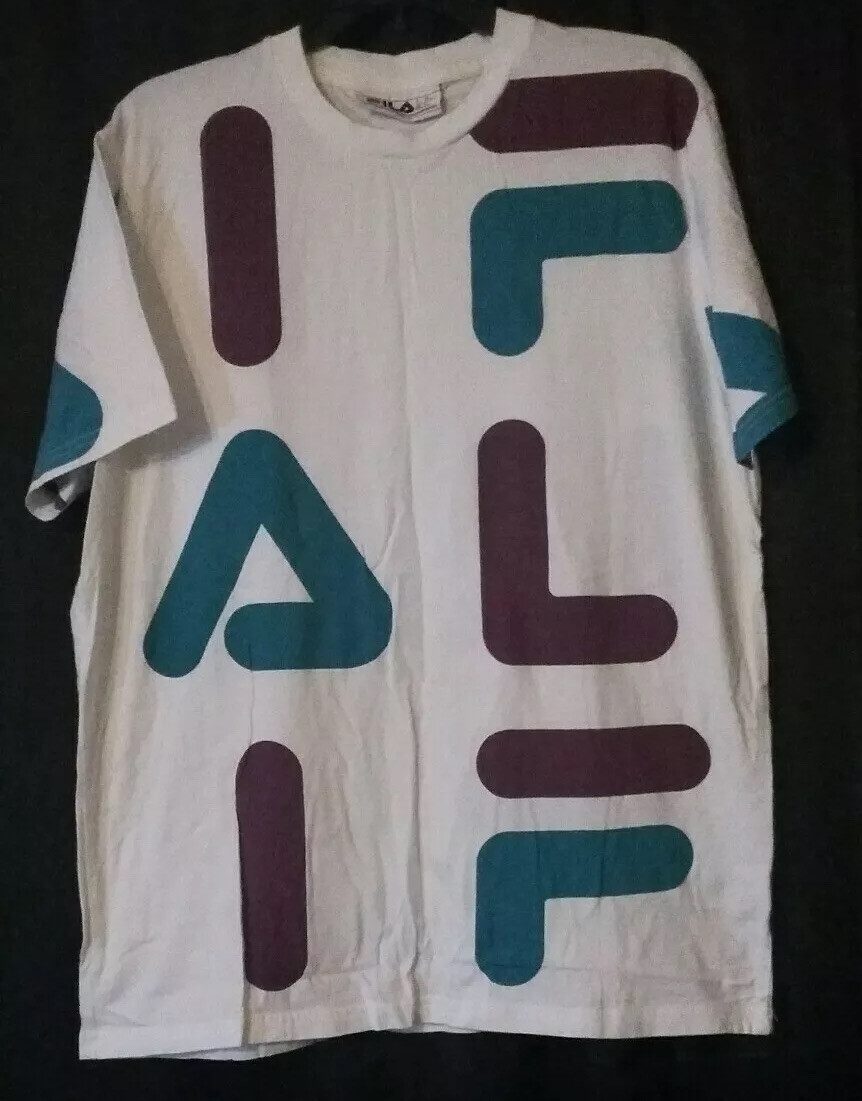 FILA unisex grafica logo grande manica corta colorato taglia L