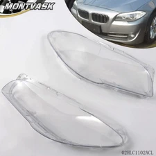 For 11-16 BMW 5-Series F10 F18 Headlight Replacement Lens Light Cover Left+Right