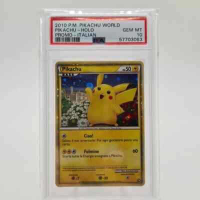 PSA 10 Pikachu Italian - Pikachu World Collection - Pokemon