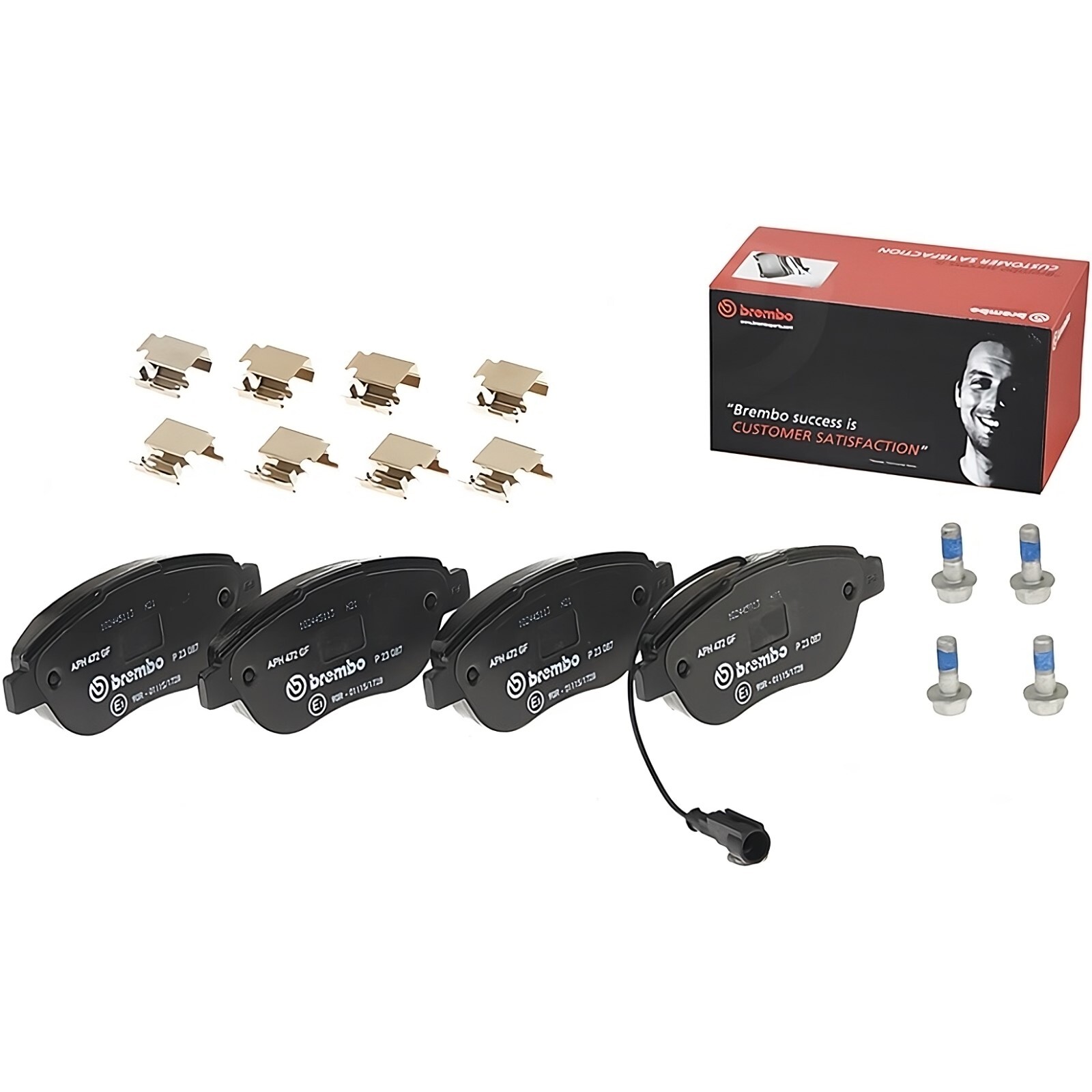 Pastiglie Freno Anteriori + Posteriori Brembo Fiat Bravo 1.6 1.9 MULTIJET 120 Hp - Miniatura 5