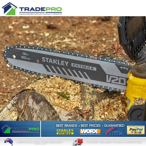 Stanley® Fatmax Chainsaw 18V Kit with PRO 4.0AH Battery 30cm Chain Saw Bar Tree - Picture 4 of 8