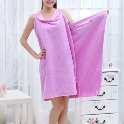 Women Ladies Bath Towel Microfiber Spa Beach Bath Shower Wrap Robe Dress-JA hd - Picture 1 of 14