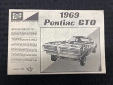 MPC 1969 Pontiac GTO Hardtop Gasser Breakaway Funny Car Instructions Original 