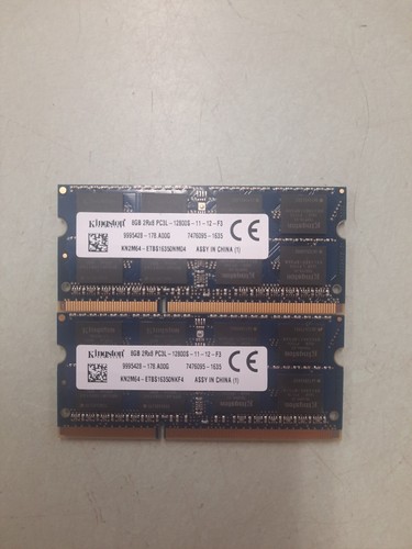 16GB KIT 2X8GB 2RX8 PC3L 12800S SODIMM MEMORY KINGSTON KN2M64 ETB MATCHED 1635 787805319697 EBay