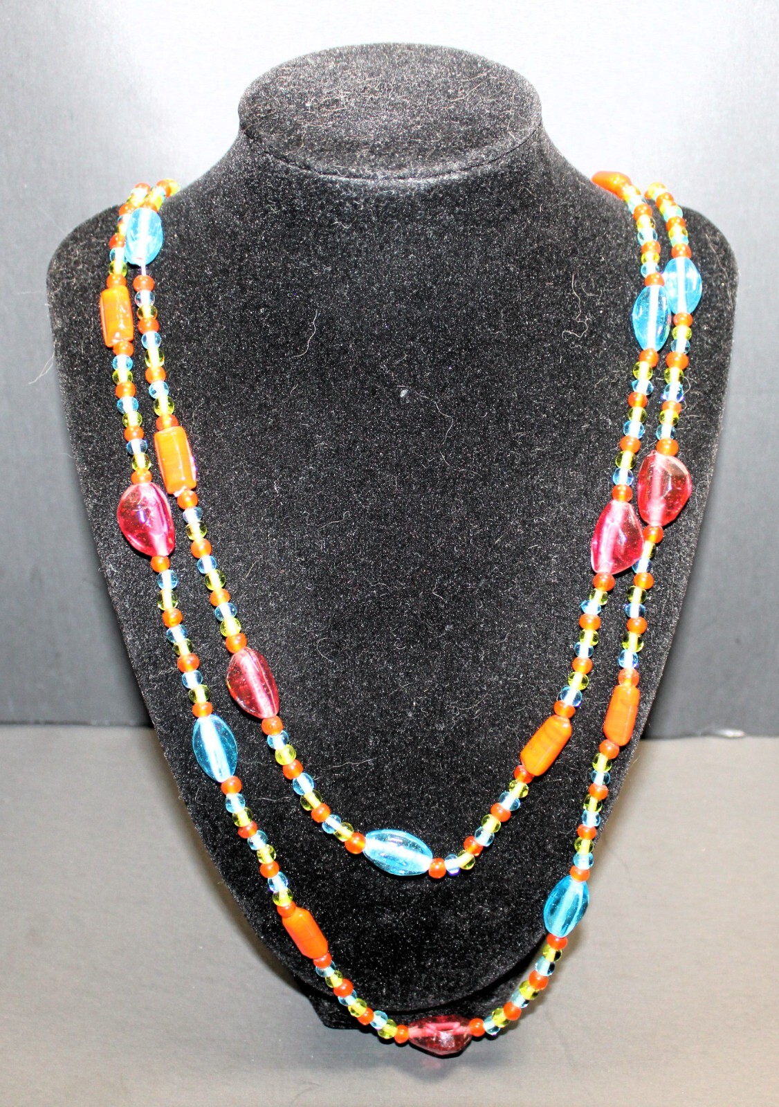 Handmade, Repurposed Multicolored Beaded Necklace… - image 2