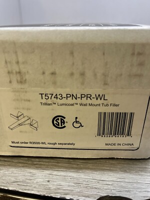 Delta Trillian Double Handle Wall Mounted Tub Filler Trim T5743-PN-PR-WL