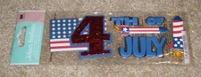 EK Success Jolee's Dimensional Title Sticker  ~ Patriotic 4th of July Sparkle