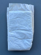 1 Vtg NOS 80's Generic Newborn Plastic Diaper Service Plain White w/ Tape Tabs