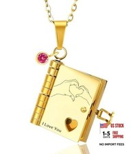 To My Daughter Book Necklace My Incredible Daughter Book Necklace StyleC-Gold