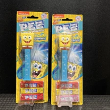 2 NEW (set) Nickelodeon SpongeBob Pez Dispenser Candy & 1 Minor Box Wear