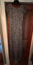Adrianna Papell Sequin Evening Gown Size 6 Worn Once