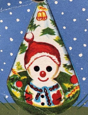 RARE NOS 1964 SNOWMAN IDEAL ROLY POLY INFLATABLE TOY CHRISTMAS TREE - Hong Kong