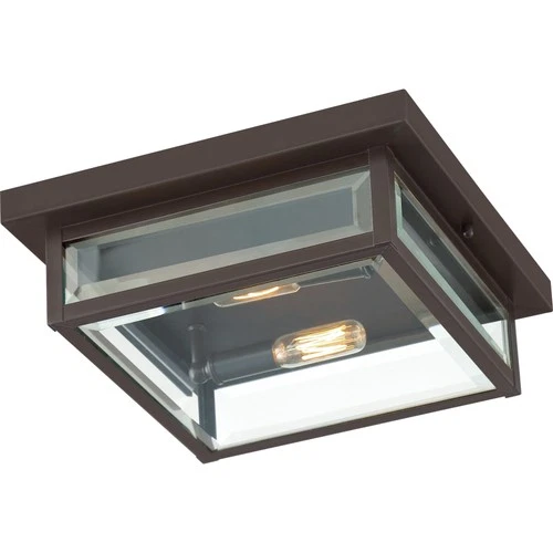 Quoizel WVR1312 Westover 2 Light 12"W Flush Mount Ceiling Fixture - Black - Picture 6 of 12