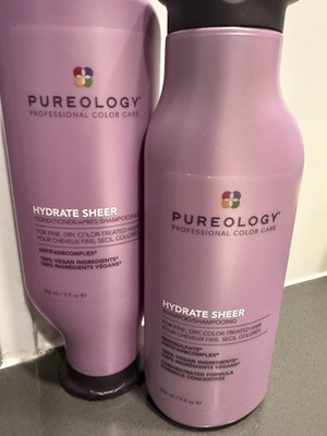 New, Sealed Pureology Hydrate Sheer 9 Oz Shampoo & 9 Oz Conditioner Duo