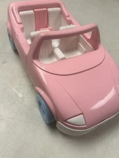 PLAYSKOOL VINTAGE DOLLHOUSE DOLL  CONVERTIBLE CAR W BABY SEAT