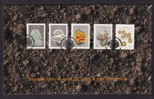 Canada 2025 limited edition private FDC - Fungi - sc#3502-3506 booklet stamps