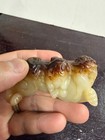 Very Fine Antique/ Vtg. Chinese HK Export Jade Stone Beast Pendant — photo 8