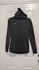 Nike Black Long Sleeve Hoodie Size XS Slim Fit Zipper Pockets