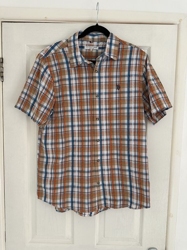 US Polo Assn Kurzarmhemd mit Knopfleiste Größe L
