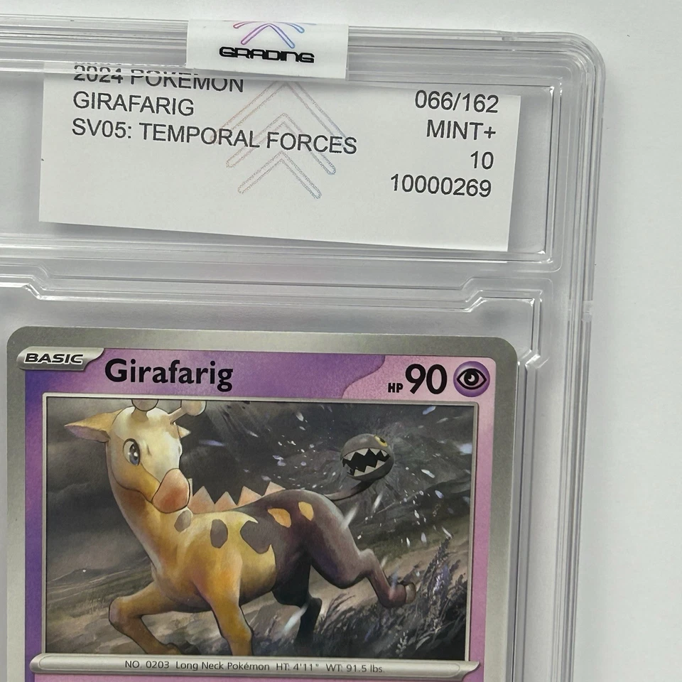 2024 Pokémon Girafarig 066/162 SV05 Temporal Forces Agronic 10 Mint+ Common - Image 3 of 4