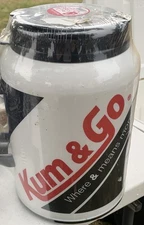 Kum & Go 100 oz Travel Mug Cup with Lid Handle Trucker Whirley Black White NEW