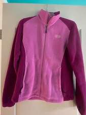 The North Face Women's Full Zip Jacket Fleece 2 Front Pockets Pink Raspberry M/M