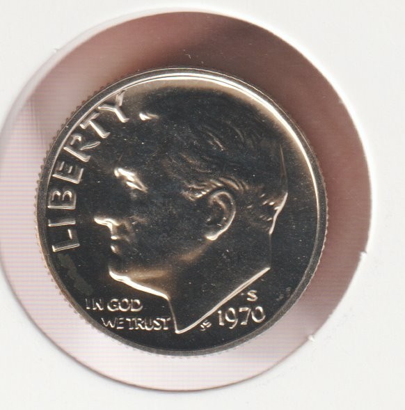 1970s Rare Old US Roosevelt Dime Mint Uncirculated Proof Set Collection Coin USA