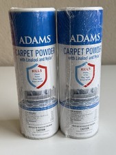 LOT 2 Adams 16 OZ, 1 LB Carpet Powder W/ Linalool Nylar Kills Fleas Ticks Eggs