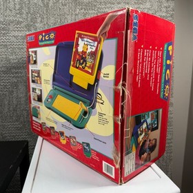 Sega Pico Learning System Console Bundle 7 Games, OEM Cables, Box TESTED Working
