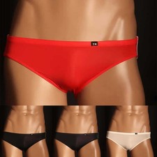 Men's Breathable Cotton Briefs Low Waist and Side Stripes for Enhanced Comfort