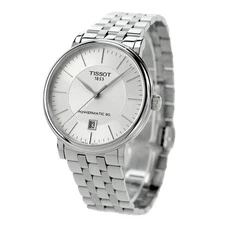 Unused TISSOT Carson T122.407.11.031.00 Silver Powermatic 80 Men Watch in Box